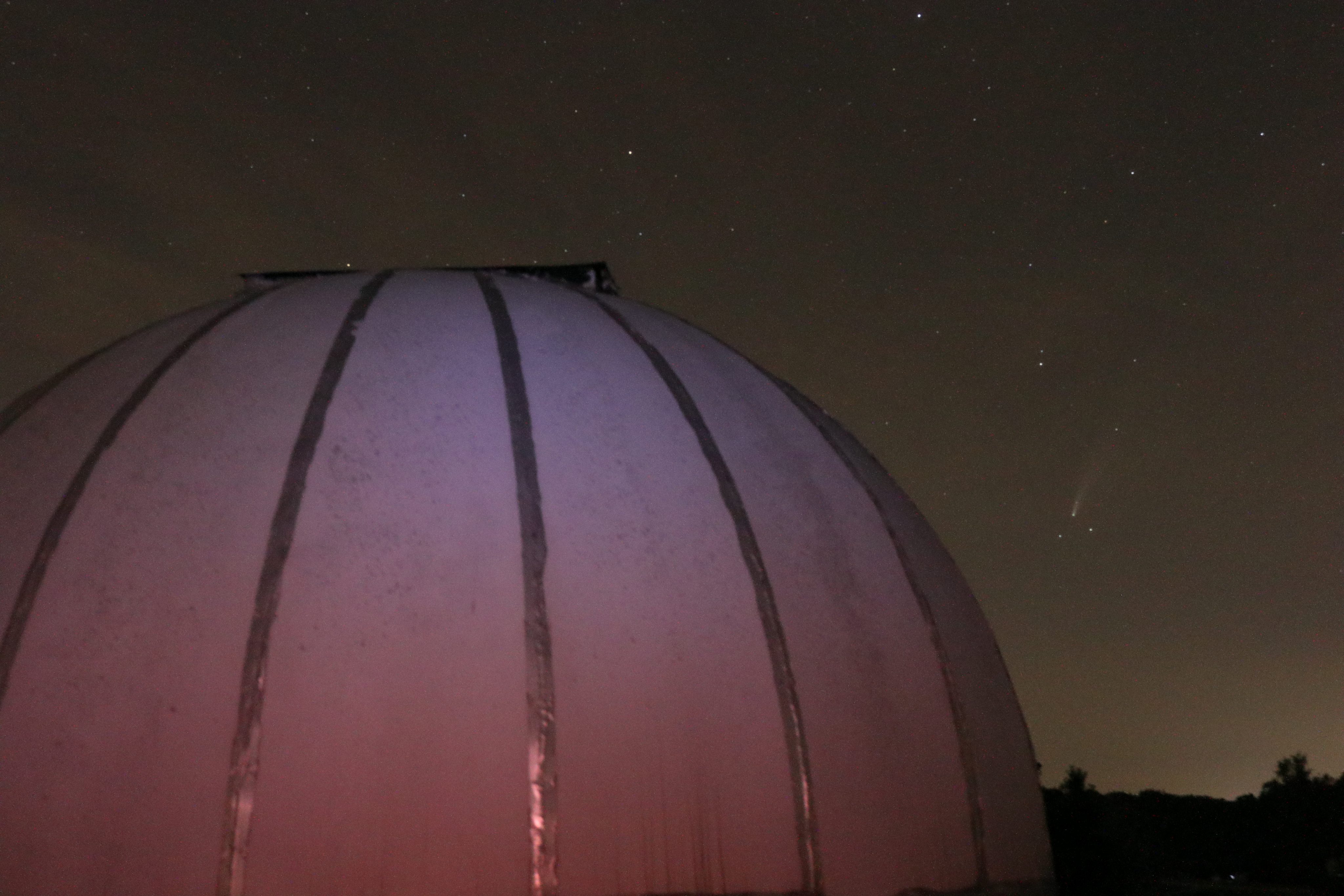 Comet Neowise Above Curt Roelle's Observatory